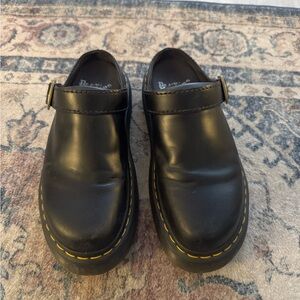 Dr. Martens Black Leather Mules